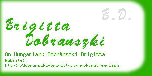 brigitta dobranszki business card
