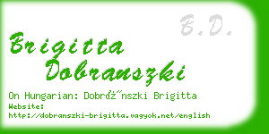 brigitta dobranszki business card